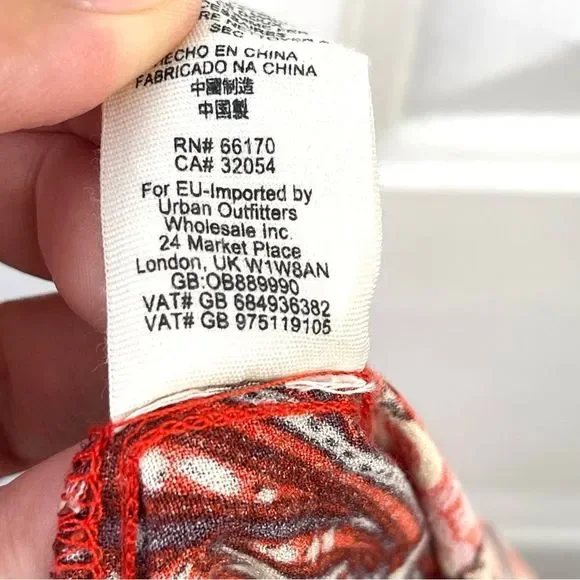 Free People Wide Leg High Waist Boho Tie Waist Paisley Pants Size Small - Picture 10 of 13